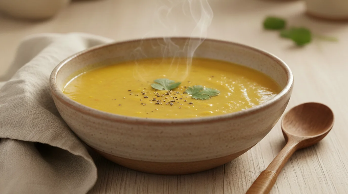 Simple Turmeric Ginger Lentil Soup