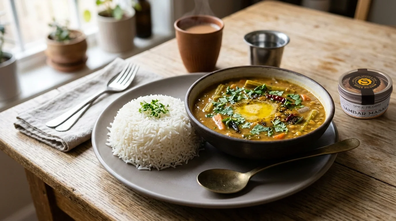 Sambar Dal Recipe: South Indian Lentil Stew with Vegetables